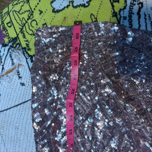 Betsy & Adam Sequin Gown in a rose or pink shade size 2 small gown floor - Picture 10 of 16